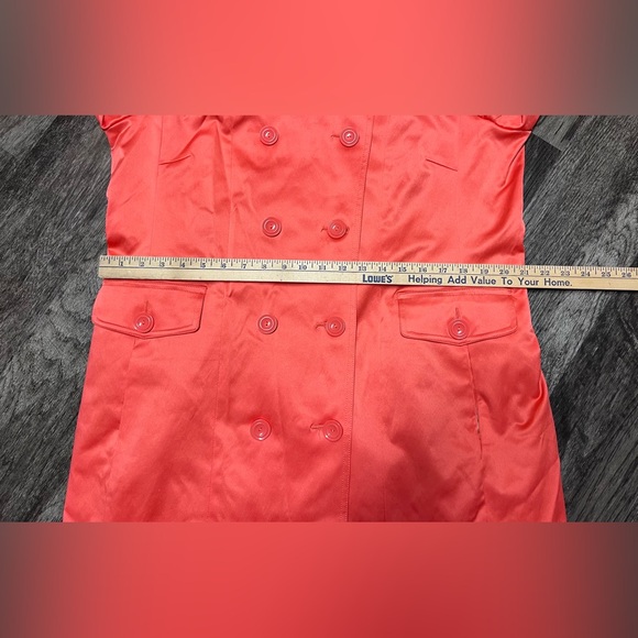 JOAN Rivers ORANGE Trench Coat WOMEN L - Picture 14 of 15